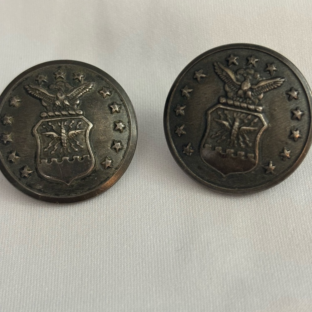 Military Air force Button Co.  Waterbury Sutton Co. Scovill MFG Two 1947